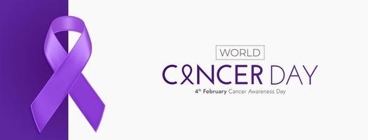 post de mídia social do dia mundial do câncer, 4 de fevereiro vetor