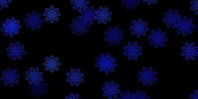textura vector azul escuro com formas de memphis.