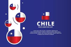 fundo do dia da proclamação do chile para o momento de saudação vetor