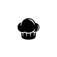 ilustração vetorial de design de ícone de cupcake vetor