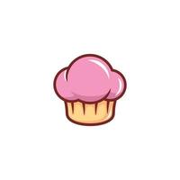 ilustração vetorial de design de ícone de cupcake vetor