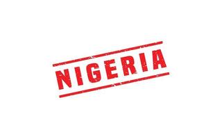 borracha de carimbo nigéria com estilo grunge em fundo branco vetor