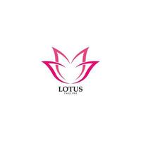 modelo de logotipo de design de flores de lótus de vetor de beleza