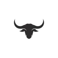 ilustração de ícone de vetor de logotipo de cabeça de touro