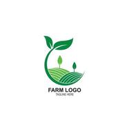 modelo de ícone de vetor de logotipo de agricultura de fazenda