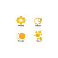conceito de ícone de vetor de logotipo de favo de mel