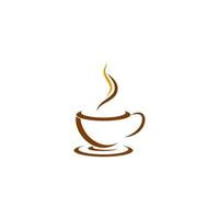 ícone de vetor de modelo de logotipo de símbolo de xícara de café
