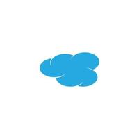 design de ícone de vetor de logotipo de nuvem azul