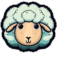 animal mamífero ovelha cabeça vetor