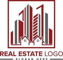 inspiração de design de logotipo de construção imobiliária. vetor grátis de design de logotipo de construção