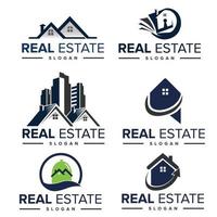 inspiração de design de logotipo de construção imobiliária. vetor grátis de design de logotipo de construção