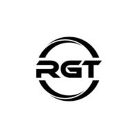 design de logotipo de carta rgt na ilustração. logotipo vetorial, desenhos de caligrafia para logotipo, pôster, convite, etc. vetor
