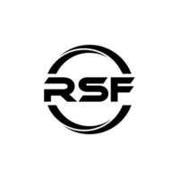 design de logotipo de carta rsf na ilustração. logotipo vetorial, desenhos de caligrafia para logotipo, pôster, convite, etc. vetor