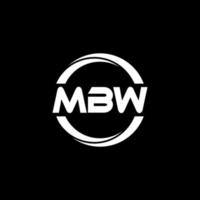design de logotipo de letra mbw na ilustração. logotipo vetorial, desenhos de caligrafia para logotipo, pôster, convite, etc. vetor