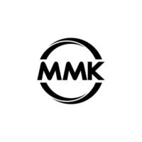 design de logotipo de letra mmk na ilustração. logotipo vetorial, desenhos de caligrafia para logotipo, pôster, convite, etc. vetor