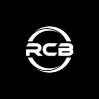 design de logotipo de carta rcb na ilustração. logotipo vetorial, desenhos de caligrafia para logotipo, pôster, convite, etc. vetor