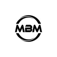 design de logotipo de carta mbm na ilustração. logotipo vetorial, desenhos de caligrafia para logotipo, pôster, convite, etc. vetor