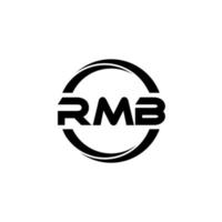 design de logotipo de carta rmb na ilustração. logotipo vetorial, desenhos de caligrafia para logotipo, pôster, convite, etc. vetor