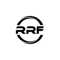 design de logotipo de carta rrf na ilustração. logotipo vetorial, desenhos de caligrafia para logotipo, pôster, convite, etc. vetor