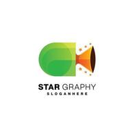 símbolo de modelo de design abstrato de logotipo gráfico de estrela vetor