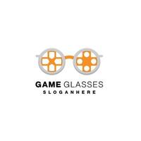 game pad óculos logotipo estilo colorido ícone de design vetor