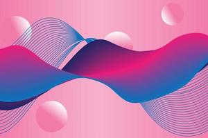 fundo abstrato fluido rosa. pôster moderno com forma de fluxo 3d gradiente. design de plano de fundo de inovação para a página de destino. vetor