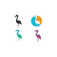 ilustração do logotipo do flamingo vetor