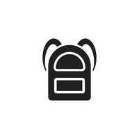 logotipo da mochila escolar vetor