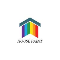 logotipo da casa de pintura vetor