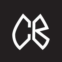 cb letter logo design.cb criativo inicial cb letter logo design. conceito de logotipo de carta de iniciais criativas cb. vetor