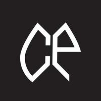 cp letter logo design.cp criativo inicial cp letter logo design. conceito de logotipo de carta de iniciais criativas cp. vetor