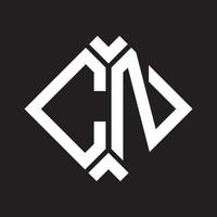 design de logotipo de carta cn.cn design de logotipo de carta inicial criativa cn. cn conceito criativo do logotipo da carta inicial. vetor