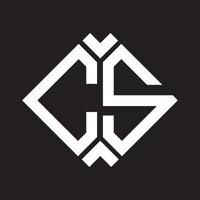 cs carta logo design.cs design criativo inicial do logotipo da carta cs. conceito criativo do logotipo da carta inicial cs. vetor