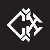 cx letter logo design.cx criativo inicial cx letter logo design. conceito criativo do logotipo da carta inicial cx. vetor