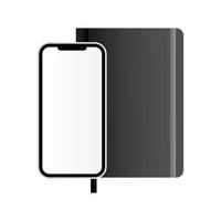 notebook de maquete isolado e design de vetor de smartphone