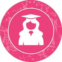 ícone exclusivo de vetor de pós-graduação feminina