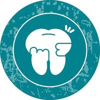 ícone de vetor de dor de dente e placa