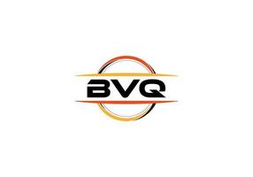 logotipo de forma de mandala de realeza de carta bvq. logotipo da arte do pincel bvq. logotipo bvq para uma empresa, negócios e uso comercial. vetor