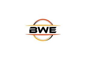 logotipo da forma da mandala da realeza da letra bwe. logotipo da arte do pincel bwe. logotipo bwe para uma empresa, negócios e uso comercial. vetor