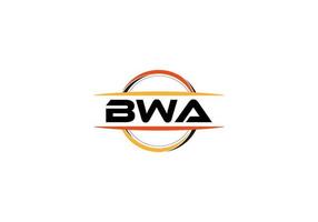 logotipo da forma da mandala da realeza da letra bwa. logotipo da arte do pincel bwa. logotipo bwa para uma empresa, negócios e uso comercial. vetor