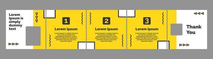 modelo de layout de carrossel para postagens de mídia social vetor