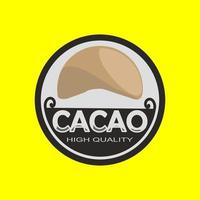 logotipo da fazenda de cacau vetor