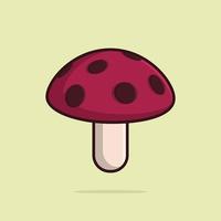 ilustração vetorial de cogumelos amanita de cor escura vetor