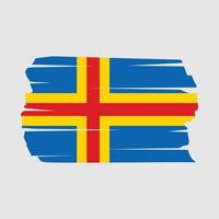 escova de bandeira das ilhas aland vetor