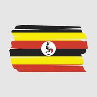 escova de bandeira uganda vetor