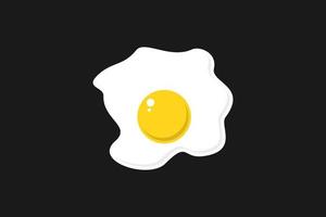 vetor de ovo frito. ilustração de ovo frito para tema de restaurante, alimentos e bebidas.