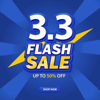 3.3 março de banner de promoção de venda em flash
