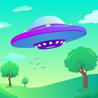 ilustração vetorial plana de ufo vetor