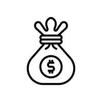 ícone de bolsa de dinheiro para seu site, celular, apresentação e design de logotipo. vetor