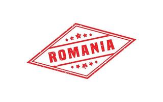 Roménia carimbo de borracha com estilo grunge em fundo branco vetor